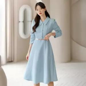 XXL까지) 기장선택)카디아포 트위드 원피스 겨울 플레어 A라인 하객룩 오피스룩 모임룩 격식룩 빅사이즈