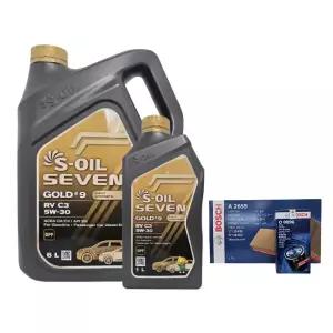 올뉴카니발 디젤엔진오일 필터세트 에스오일 세븐골드 RV C3 5W30 7L O0096-A2659
