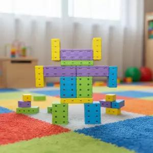 소트프 회전 자석 블럭 (L 48p) 마그넷 벽돌블럭 블록 쌓기놀이 두뇌발달 장난감 유아