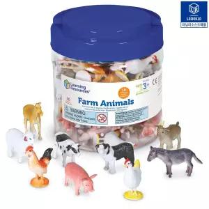 러닝리소스 농장 동물 피규어 가축 특징학습 수세기 셈놀이 숫자놀이 색깔분류 (60p)
