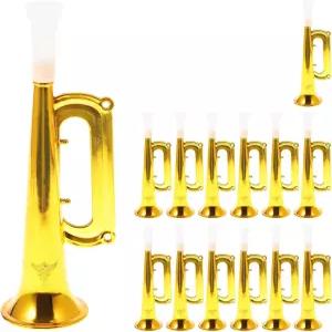 토이비안 장난감 트럼펫 14개 플라스틱 악기 파티 소음 제작자 생일 골든 에어 혼 선호