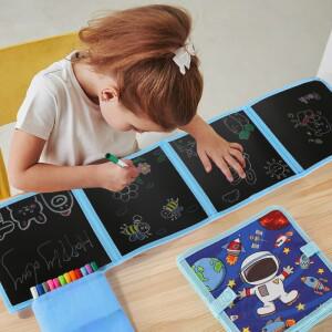 어린이를  접이식 칠판 그림판 그림과 글을 반복적으로 닦을 수  책(12색펜 )