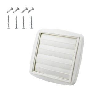 아몬크 조절식 건조기 통풍구 커버 외부 4인치 ~ 5인치 6인치 플라스틱 루버 실외 커버, 나사 8개 포함, 흰색