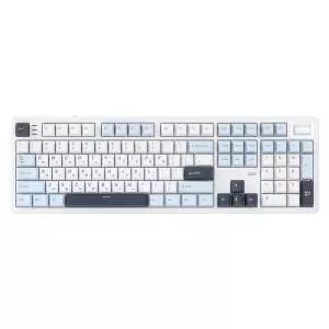 지클릭커 제주WK107 1K 파도스위치 풀윤활 무선 블루투스 기계식 키보드 화이트마린 유채꽃노랑축 37g