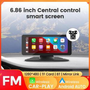 10.26인치 6.86인치 차량용 모니터 무선 카플레이 안드로이드 오토 스크린 WIFI 멀티미디어 플레이어 후방