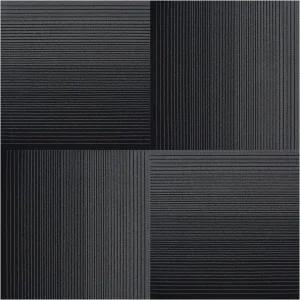 Rehert 카펫 타일 스퀘어 사무실용 탈부착 지하실용 바닥재 20 x 버베르(루프 파일) 그라데이션 블랙 0.24