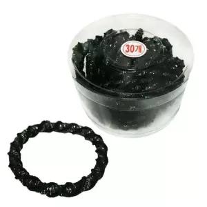 꽈배기 반짝검정고무줄 30P 코사지통 머리끈 헤어밴드 고무줄 머리끈 헤어밴드 헤어끈 고무줄밴드