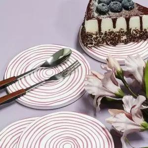 원형 세라믹 코스터 회오리 세트 컵받침 진열대 찻잔