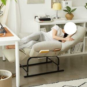 1인 리클라이너 컴퓨터 의자 여자 아이보리 침대형 편한의자 레드 벨벳 숙소