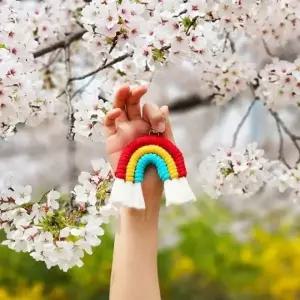 마크라메 무지개 키링 만들기 수업 취미 DIY 키트_24164557