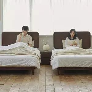 상일리베가구 빈센트 2100 호텔 트윈 침대 SS+SS+협탁1EA (본넬 매트포함)