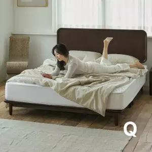 상일리베가구 빈센트 2100 원목 침대 퀸 (본넬Q 매트포함)