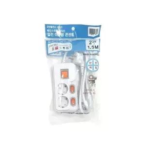 고품질 현대 멀티탭 개별 2구 1.5M HMP-22L 개(1개입) (WFKGAGO)