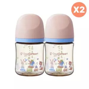 더블하트 신생아 PPSU 젖병 160ml 트윈팩 애니멀 2개 BNA