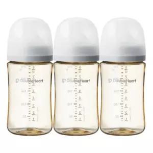 더블하트 3세대 모먼트 젖병 240ml 젖꼭지M 그레이 BNA