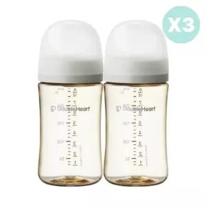 더블하트 젖병 240ml 6개 젖꼭지 6개 베이지 세트 BNA