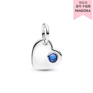 (백화점 보증서 제공) 인그레이버블 하트 댕글 참 - 블루 스톤 794295C09