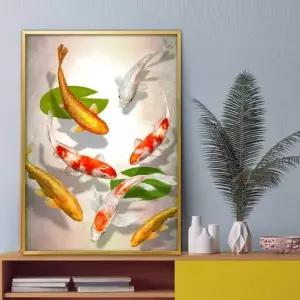 잉어 FUY128X7 그림 액자 A2 CARP5 풍수그림 돈들어오는