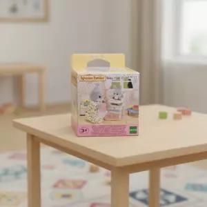 실바니안 패밀리 아기 식탁 의자 인형놀이 장난감 미니어처 가구 장식 하이체어 소품 소장용