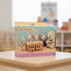 실바니안 패밀리 아기의자 다이닝룸 세트 인형놀이 미니어처 가구 소품 주방 식탁 의자 식기