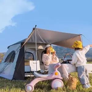 그늘막 텐트 캠핑 4인용 화이트 (WFHJKRE)