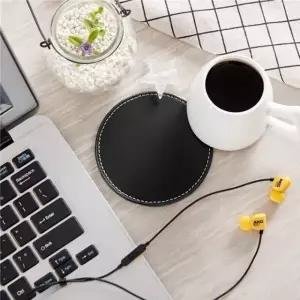 가죽 코스터 티코스터 컵받침 원형 인조가죽