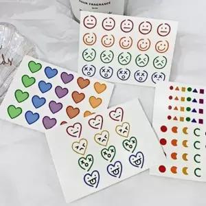 타투 스티커 마스크 페이스 하트