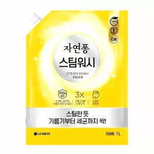 자연퐁 스팀워시 리필 레몬 1L 청소 액 용량 증기 세척제 방향 제