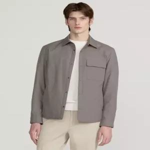 닥스 남성 25SS [LIMONTA] 그레이 넌퀼팅 셔츠형 점퍼 DMJU5A302G2