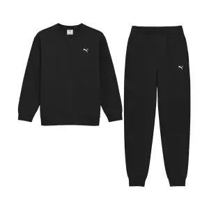 푸마 PUMA 에센셜 엘리베이티드 스웨트 맨투맨 아동 주니어 트레이닝 세트 운동복 런닝복 블랙 689723-01