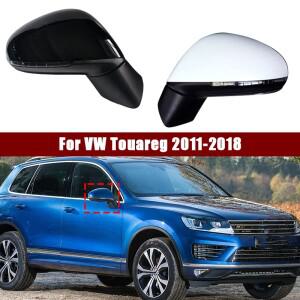 VW Touareg 2011- 자동차 백미러 어셈블리 접이식 메모리 눈부심 방지 회전 신호 가열 유리 하우징 Assy
