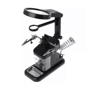 [룽스]납땜보조스탠드 스탠드 돋보기형 인두거치 보조기