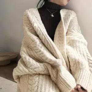 [룽스]남자가디건 오버핏 꽈배기 니트 롱가디건 데일리룩