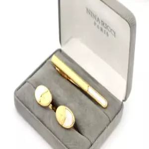 니나리치 A+,A등급 6cm 천연자개 명품 넥타이핀 커프스 세트