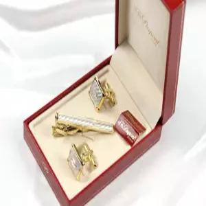 듀퐁 S등급 5.4cm 잉글랜드 오리지날 명품 넥타이핀 커프스 세트 s.t.dupont