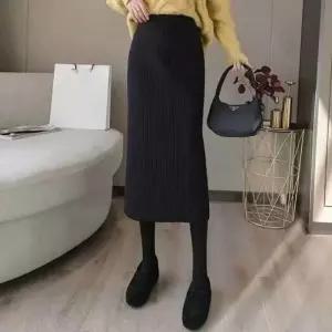 [라일리여성의류] Rly 여성 겨울 골지니트 롱스커트 H라인 밴딩치마 미