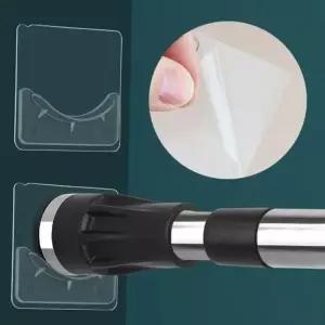 싱크대수전 홀더 싱크대수전교 수도꼭지교 압축봉고정스티커2P 세면대수전 커튼봉 커튼고리 무타공설치