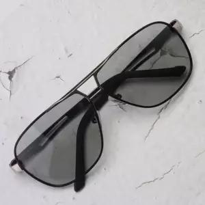 [룽스]변색렌즈 남성 보잉 편광 밤운전 선글라스 실버블랙