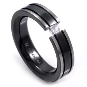 T-231 DIA 다이아몬드 블랙 티타늄 반지 이니셜무료 무료배송 맞춤제작 평생AS