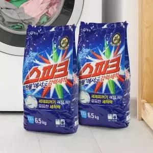 애경 스파크 분말세제 6.5kg x 2개 찬물세탁세제 일반드럼겸용
