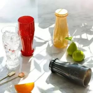 코카콜라컵 맥주잔 유리컵 350ml 캡스 투명 글라스 (WFK8XXU)