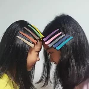 [하프클럽/셀러허브_여성트랜드패션]집게핀 컬러믹스 옆 삔 헤어 머리핀 10P