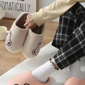 슈즈 슬리퍼 방한 beige 클래식 거실 실내 화