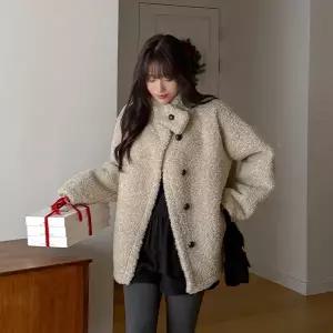 [빅사이즈]이블렛 센튜르 덤블 하이넥 하프 자켓 제이스타일