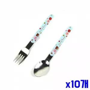 [골드스마일]WL 블루 캐릭터 어린이 숟가락 포크세트 x10개 젓가락