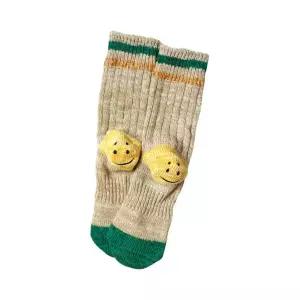 Kapital 60 Pieces Heather Ivy Rainbowy Happy Heel Hold Socks Beige 캐피탈 피스 헤더 아이비 레인보우
