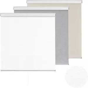 크리스 도와 무선 100 블랙아웃 롤러 그늘 보온 자외선 차단 스트라이프 자카드 패브릭 화이트 블라인드로