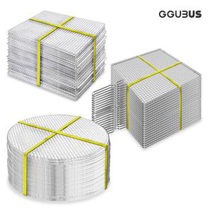 꾸버스 일회용 석쇠 태망 도매 묶음 원형 사각 접석쇠 드럼망 바베큐그릴 불판 철망 숯불구이