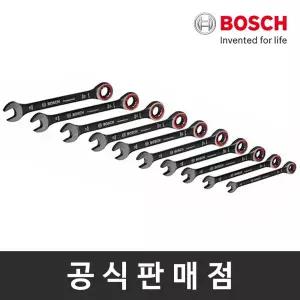 보쉬 라쳇 스패너 세트 10pcs 전용파우치 콤비네이션스패너 라쳇기아