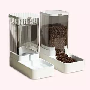 투명 사각 3.8L 애견 강아지 고양이 반자동 자율 급식기 급수기 3.8리터 급수기 밥그릇 물그릇 식기